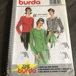 Burda 3596 Sewing Pattern for Jackets - 8 to 18- uncut
